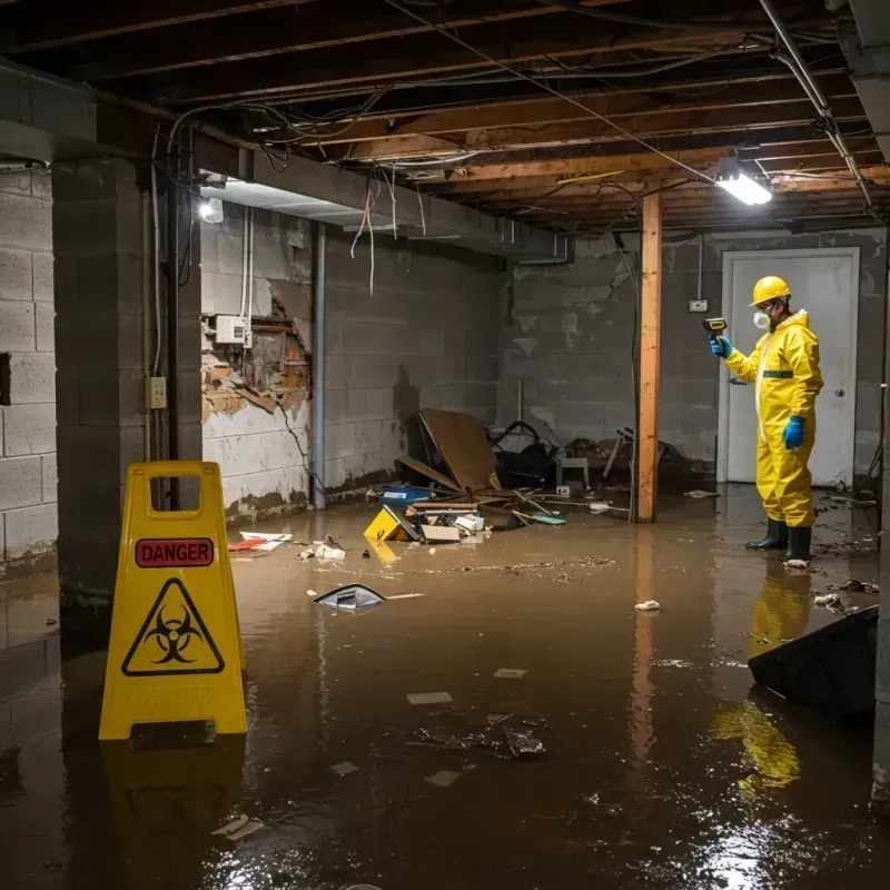 Flooded Basement Electrical Hazard in Buckeye Lake, OH Property